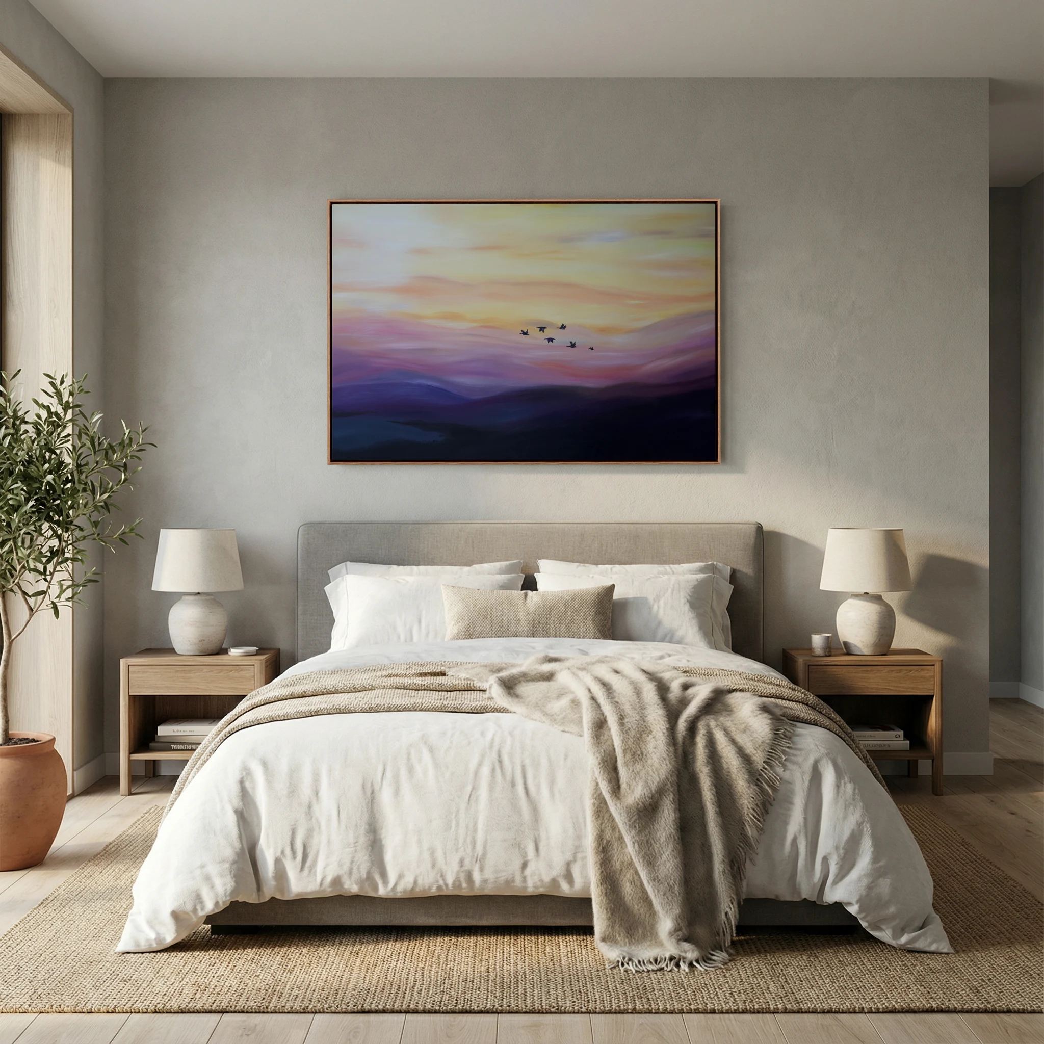 Flight into Dusk – Coastal Seabird & Ocean Landscape Fine Art Print