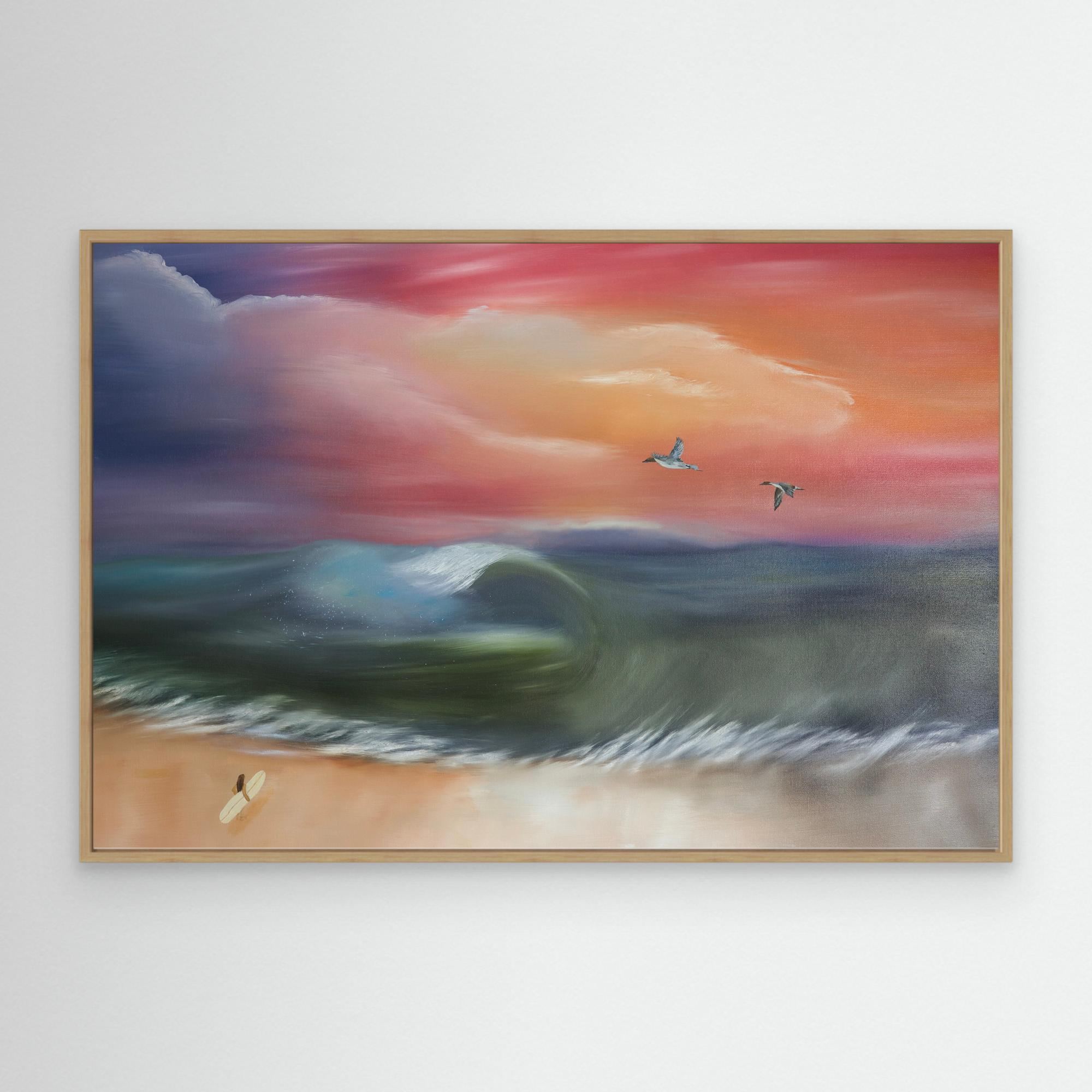 Rising Tides, Soaring Hearts – Coastal Seabird & Ocean Landscape Fine Art Print