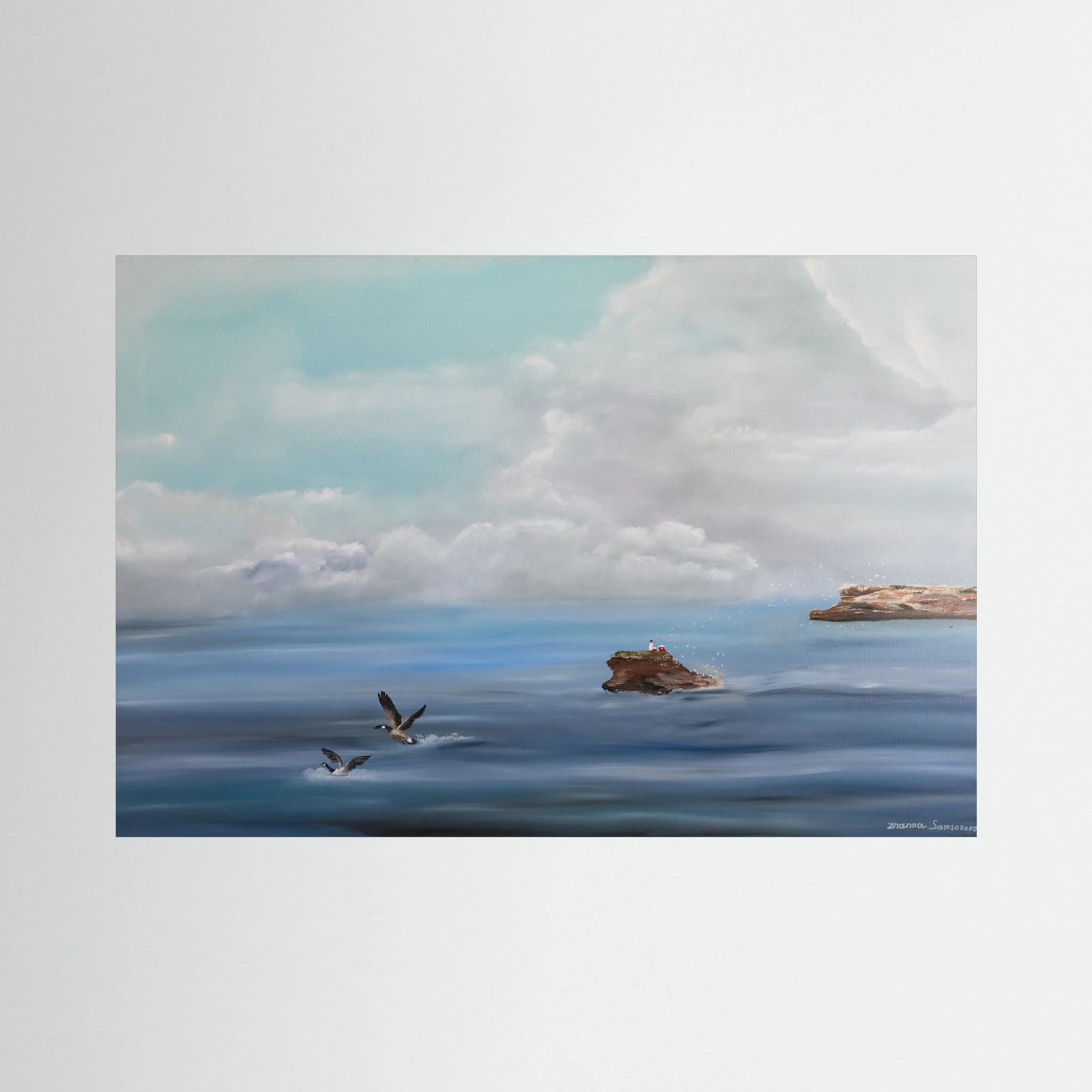 Where the Birds Gather – Québec Coastal Seabird Landscape Fine Art Print