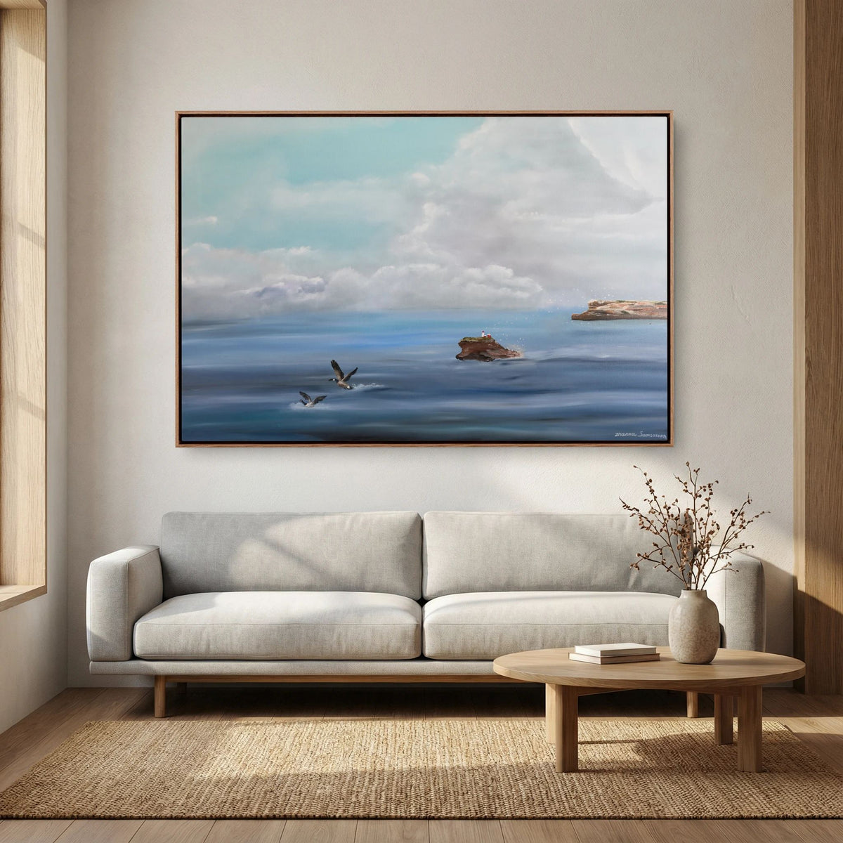 Where the Birds Gather – Québec Coastal Seabird Landscape Fine Art Print