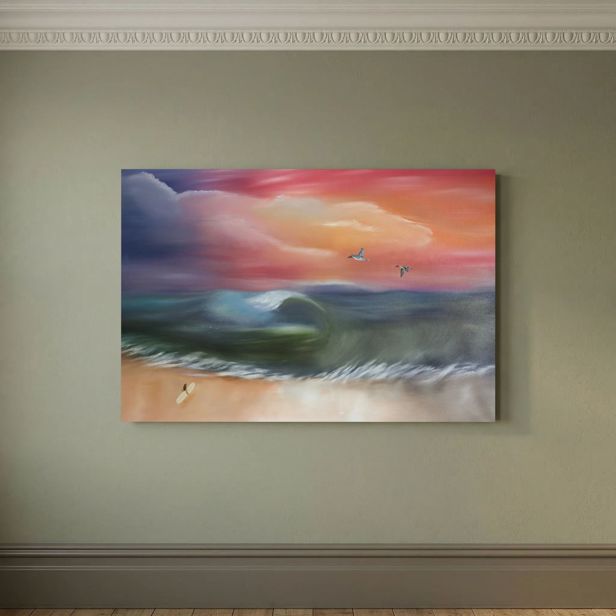 Rising Tides, Soaring Hearts – Coastal Seabird & Ocean Landscape Fine Art Print