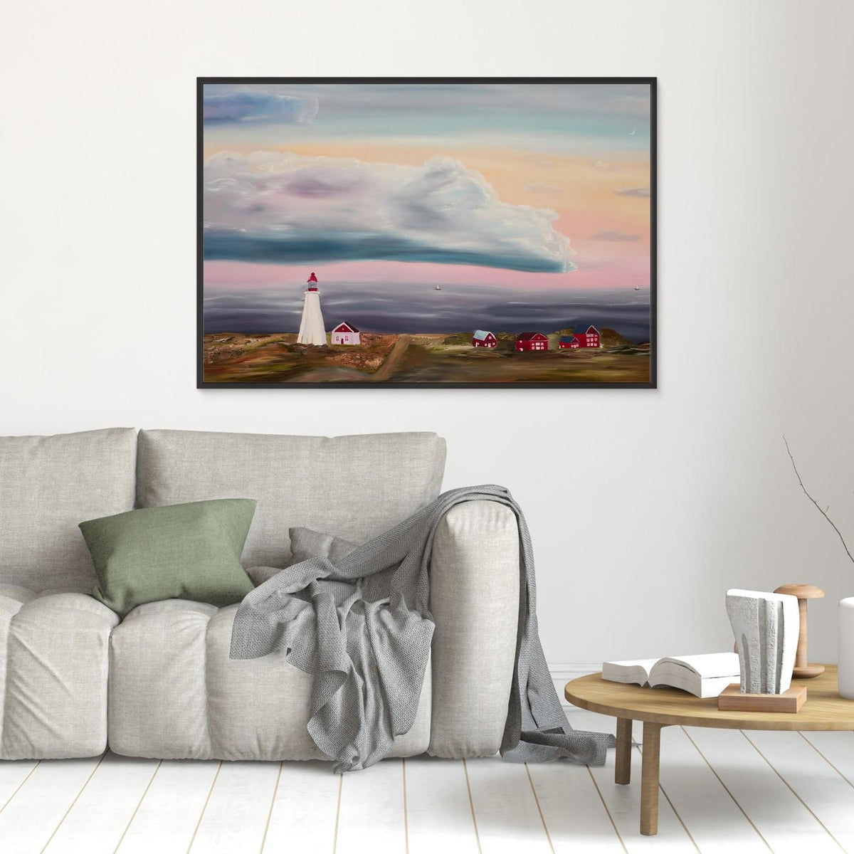 Where the Light Finds the Shore – Québec Lighthouse Coastal Landscape Fine Art Print