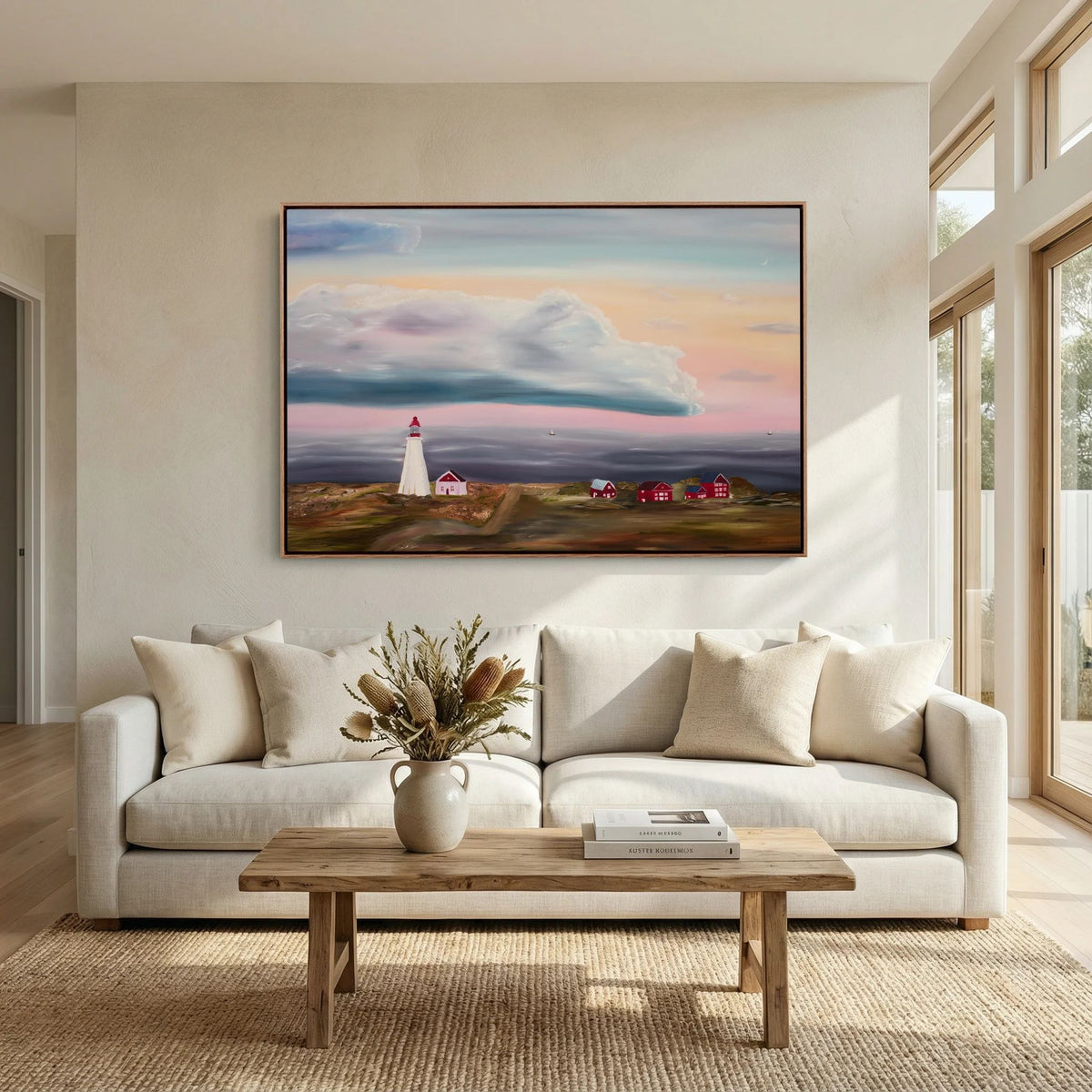 Where the Light Finds the Shore – Québec Lighthouse Coastal Landscape Fine Art Print