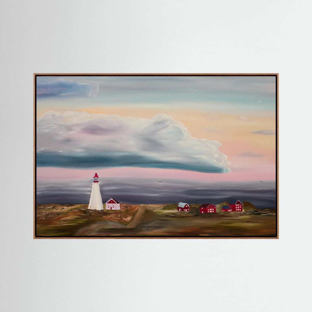 Where the Light Finds the Shore – Québec Lighthouse Coastal Landscape Fine Art Print