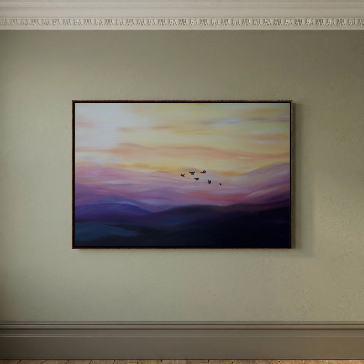 Flight into Dusk – Coastal Seabird & Ocean Landscape Fine Art Print