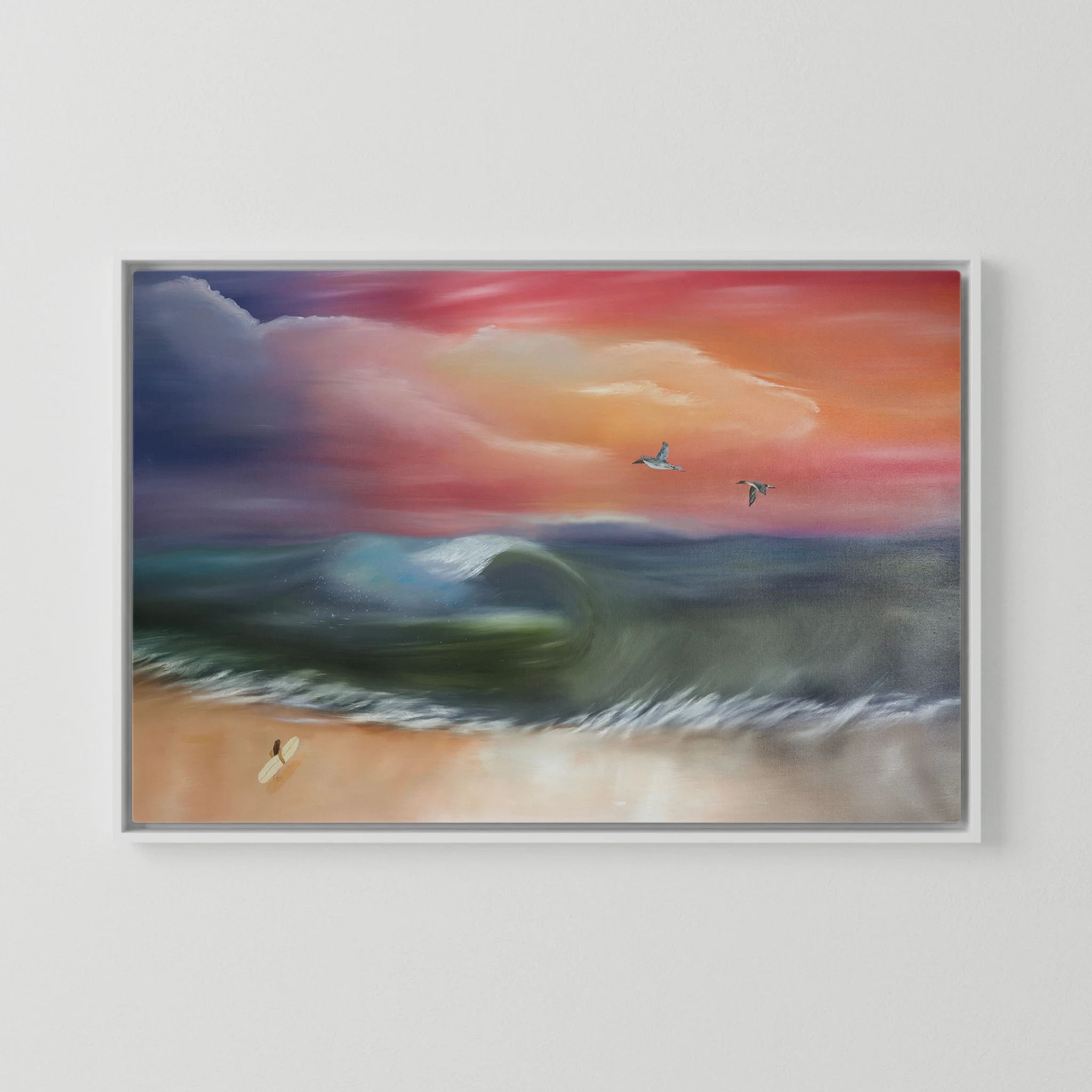 Rising Tides, Soaring Hearts – Coastal Seabird & Ocean Landscape Fine Art Print