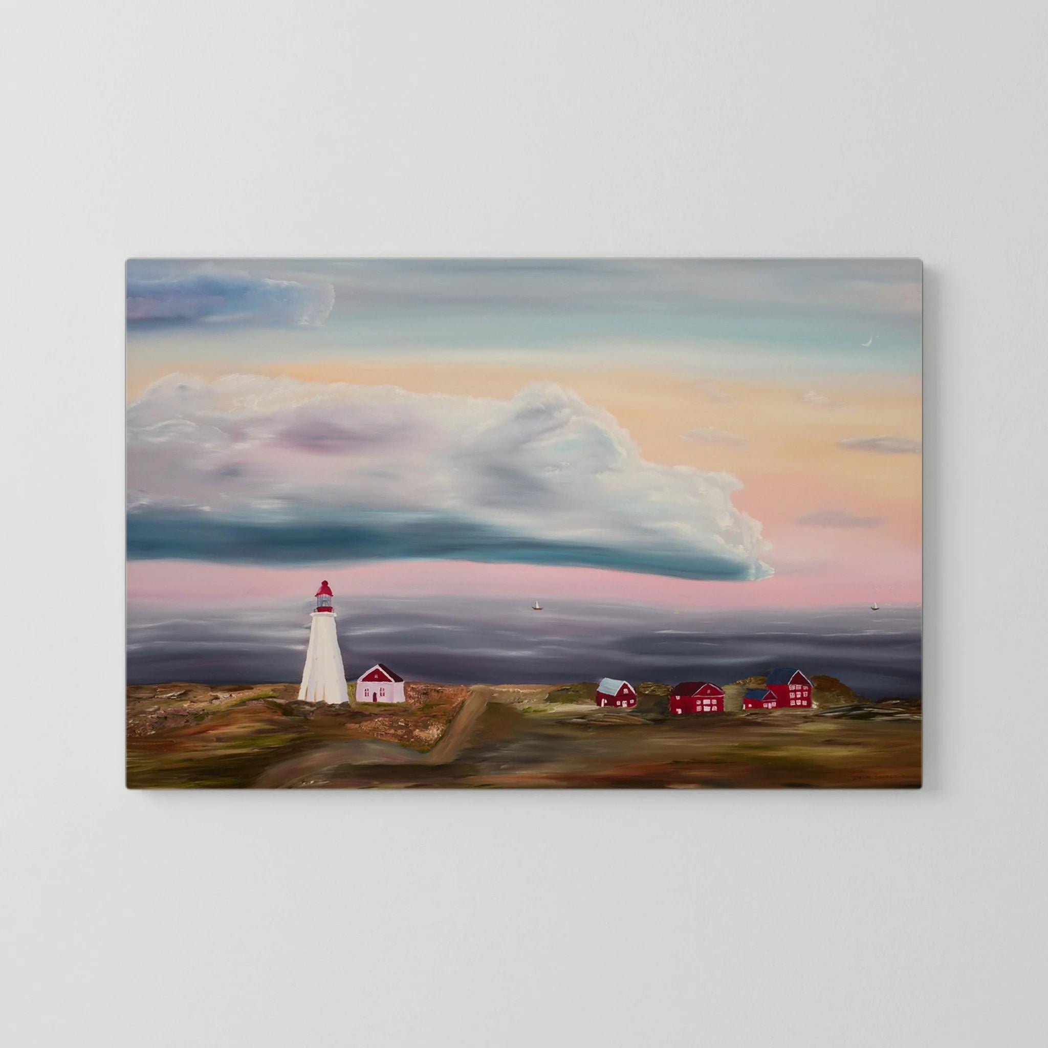 Where the Light Finds the Shore – Québec Lighthouse Coastal Landscape Fine Art Print