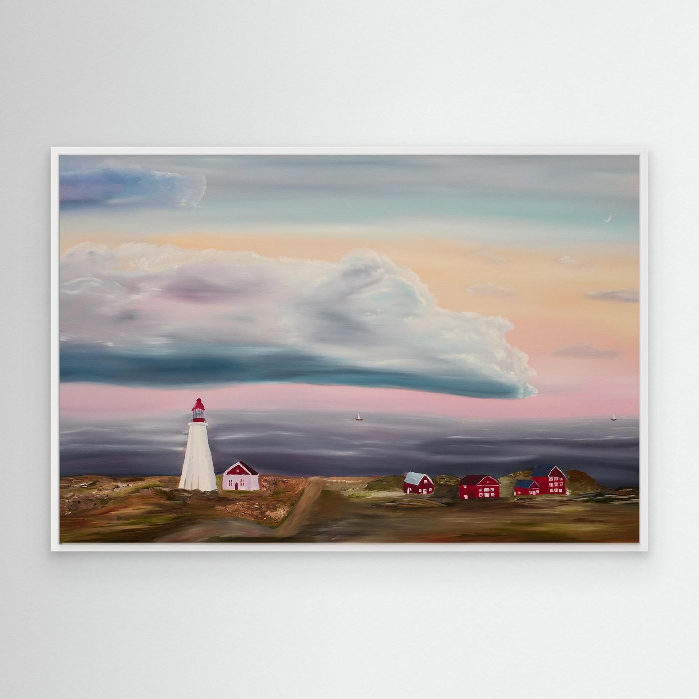 Where the Light Finds the Shore – Québec Lighthouse Coastal Landscape Fine Art Print