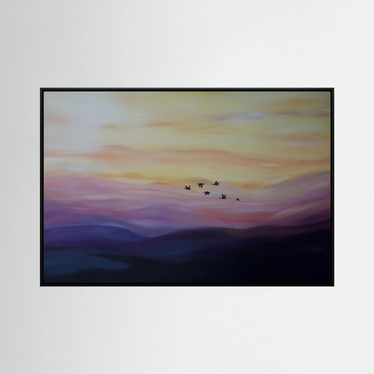 Flight into Dusk – Coastal Seabird & Ocean Landscape Fine Art Print
