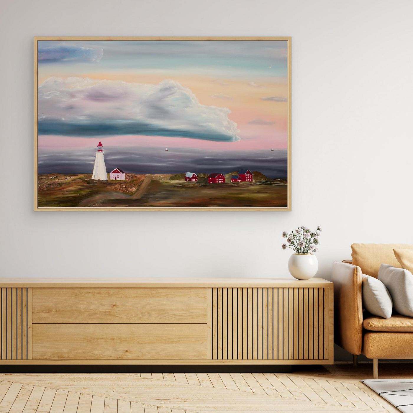 Where the Light Finds the Shore – Québec Lighthouse Coastal Landscape Fine Art Print