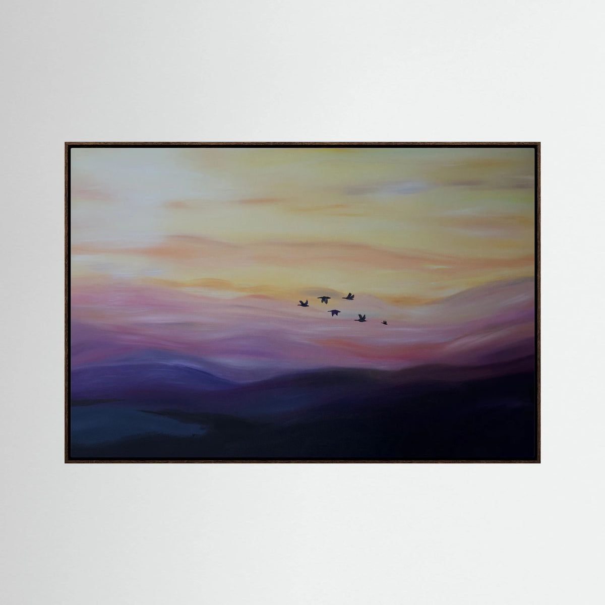 Flight into Dusk – Coastal Seabird & Ocean Landscape Fine Art Print