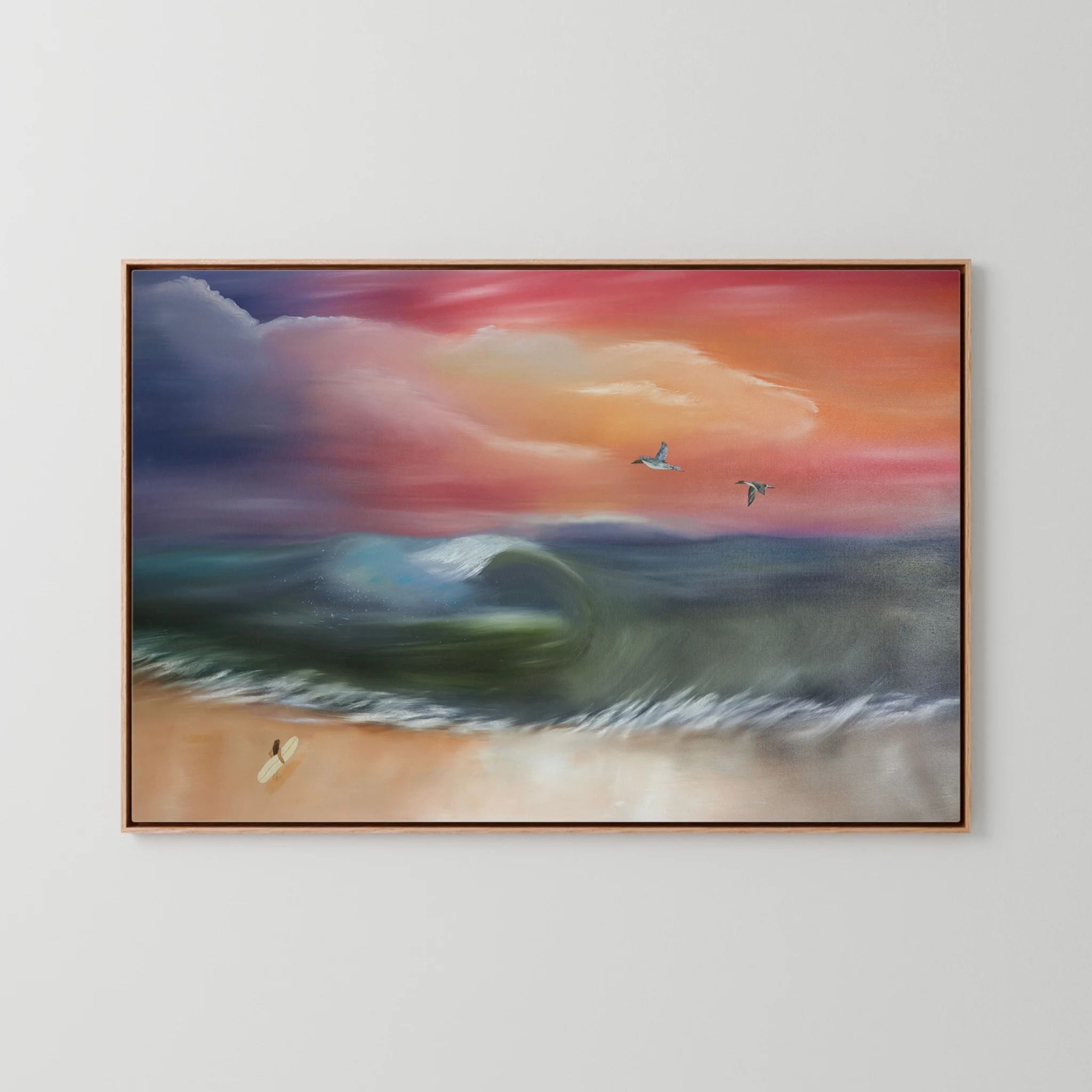 Rising Tides, Soaring Hearts – Coastal Seabird & Ocean Landscape Fine Art Print