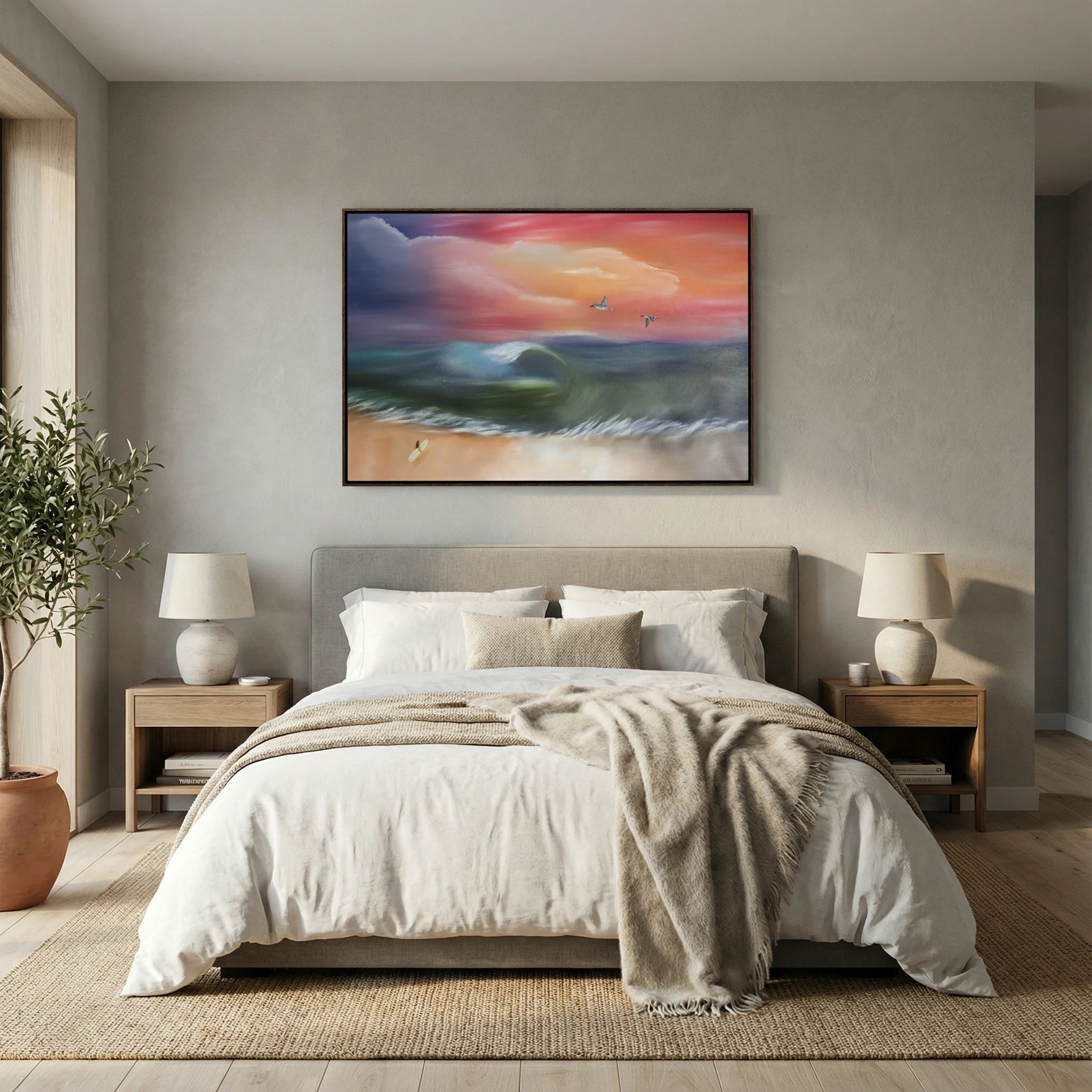 Rising Tides, Soaring Hearts – Coastal Seabird & Ocean Landscape Fine Art Print