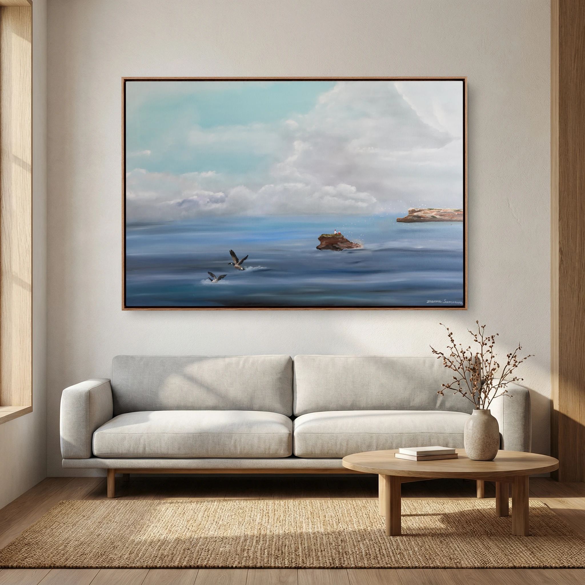 Where the Birds Gather – Québec Coastal Seabird Landscape Fine Art Print